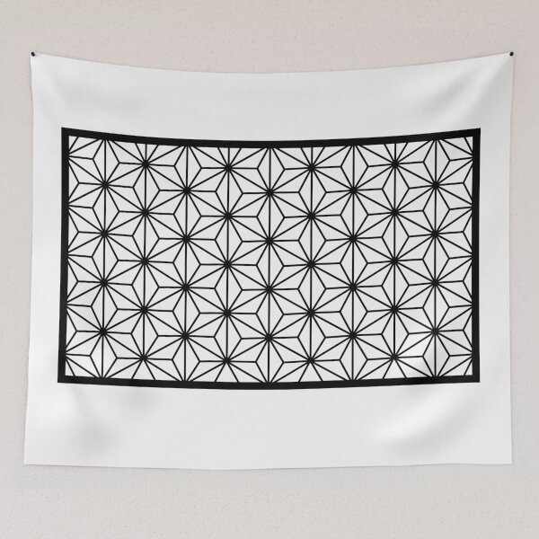 Item preview, Asanoha Traditional Japanese Wagara Pattern - Rectangular  designed and sold by yusuke-art.