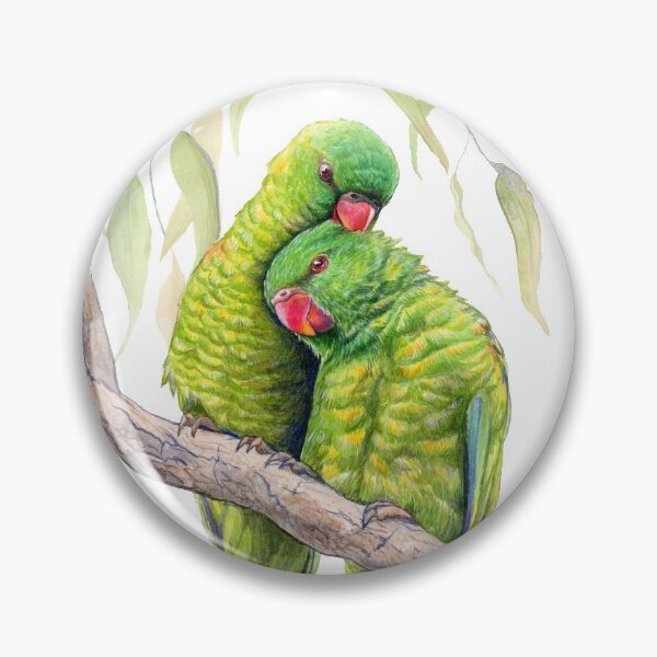 Item preview, Scaly-Breasted Lorikeets - watercolour design by Nadya Neklioudova  designed and sold by Nadya Neklioudova.