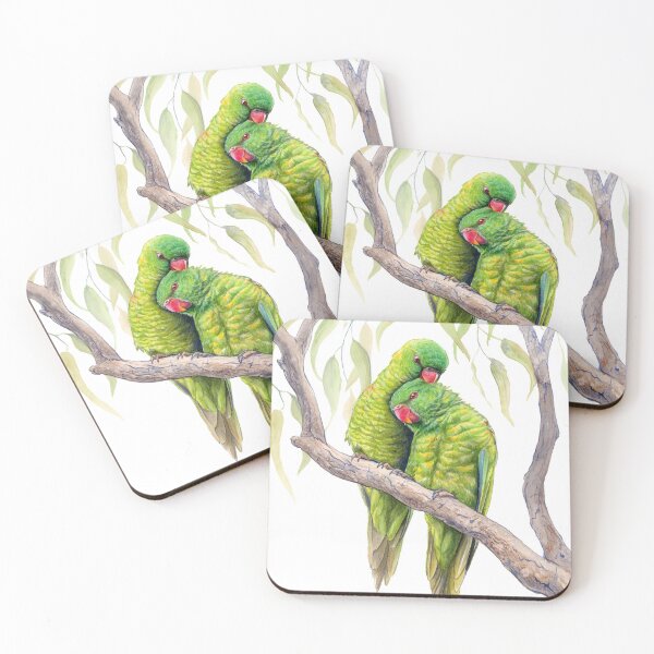 Item preview, Scaly-Breasted Lorikeets - watercolour design by Nadya Neklioudova  designed and sold by Nadya Neklioudova.