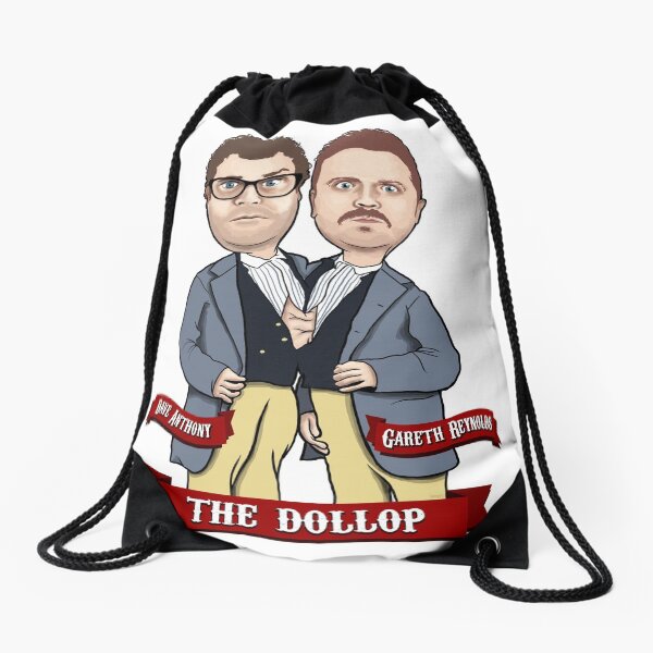 The Dollop: Conjoined Co-hosts Drawstring Bag