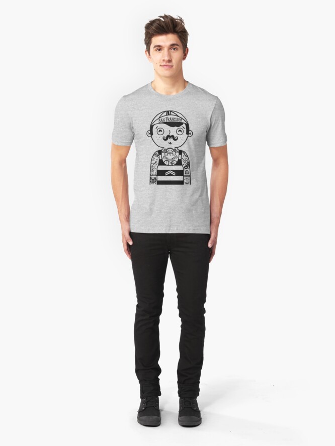 Alternate view of San Francisco Bicyclist Slim Fit T-Shirt