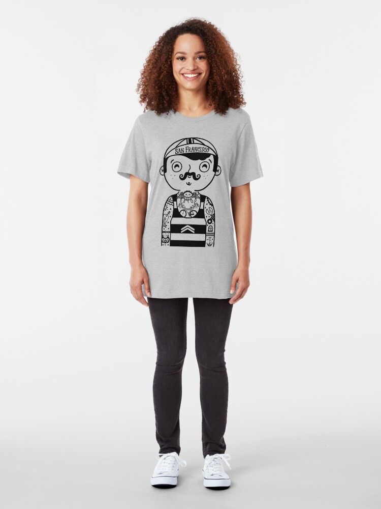 Alternate view of San Francisco Bicyclist Slim Fit T-Shirt