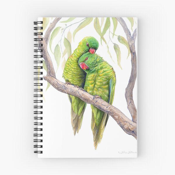 Item preview, Scaly-Breasted Lorikeets - watercolour design by Nadya Neklioudova  designed and sold by Nadya Neklioudova.