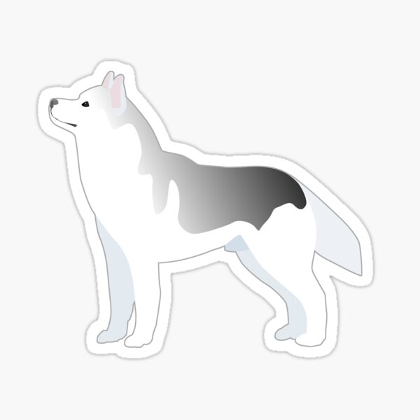 Siberian Husky Basic Breed Illustration Silhouette Sticker