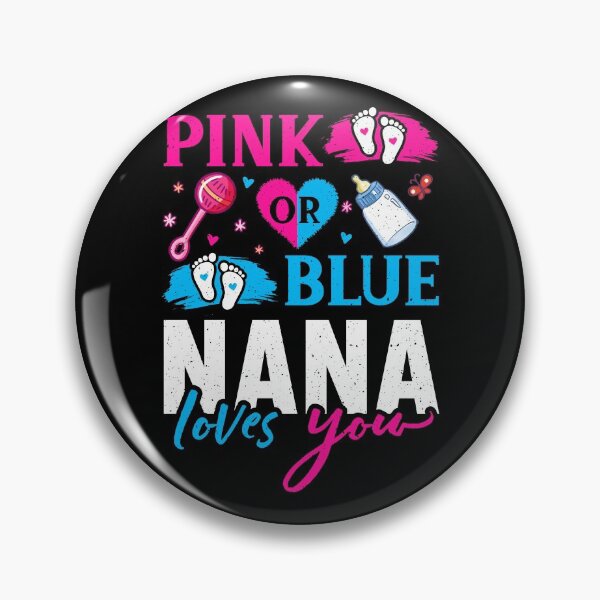 Item preview, Nana Loves You Pink or Blue New Grandma Gender Reveal designed and sold by topdesignarts.