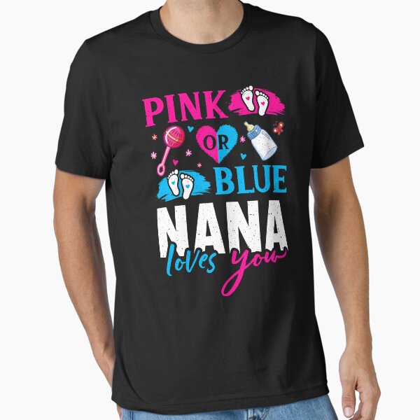 Item preview, Nana Loves You Pink or Blue New Grandma Gender Reveal designed and sold by topdesignarts.