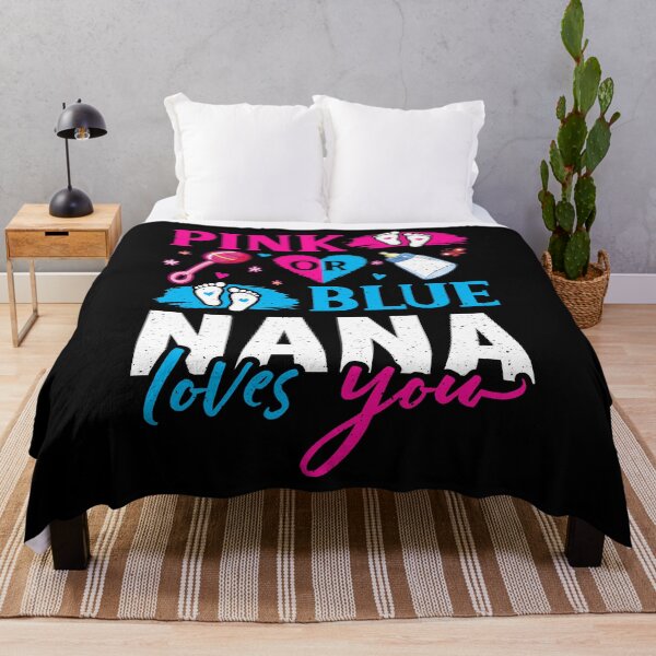 Item preview, Nana Loves You Pink or Blue New Grandma Gender Reveal designed and sold by topdesignarts.