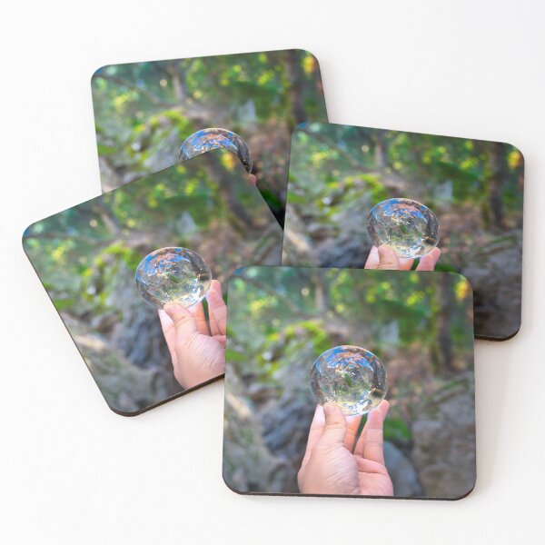 Item preview, Reflection Of A Forest Rock On Glass Crystal Ball designed and sold by edwinvisuals.