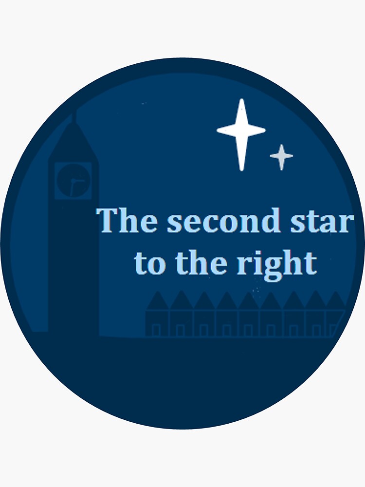 "The Second Star to the Right" Sticker for Sale by DeliaOSullivan ...