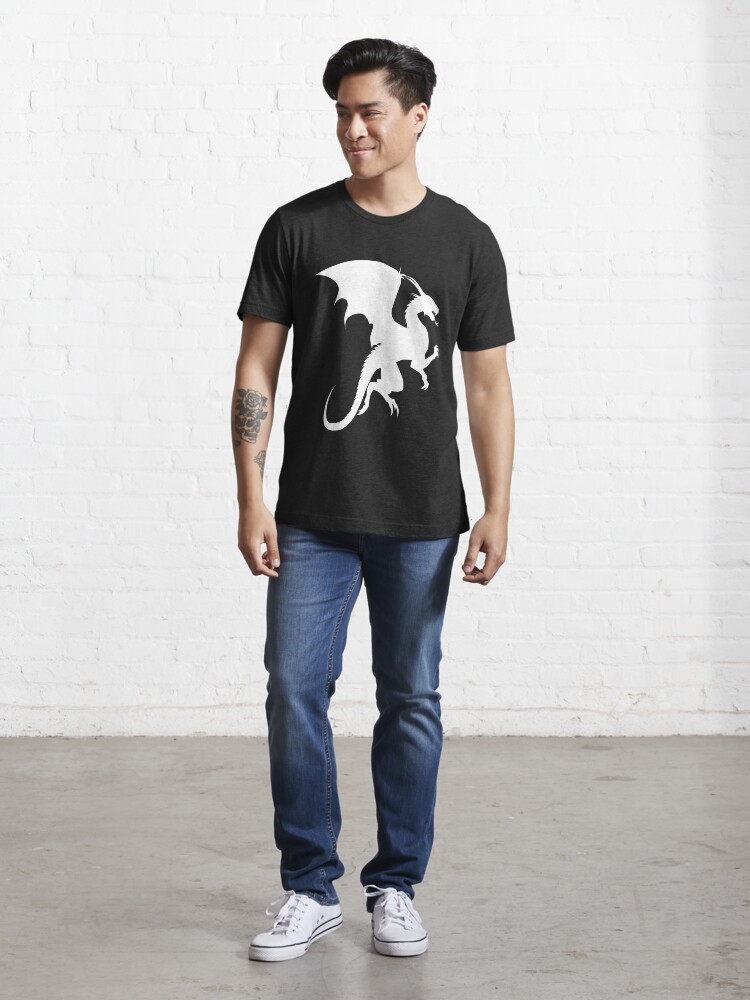 Alternate view of Flying Dragon Shadow White Essential T-Shirt
