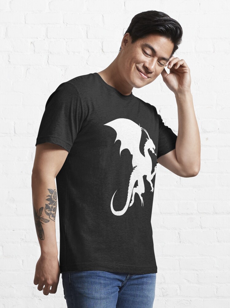Alternate view of Flying Dragon Shadow White Essential T-Shirt