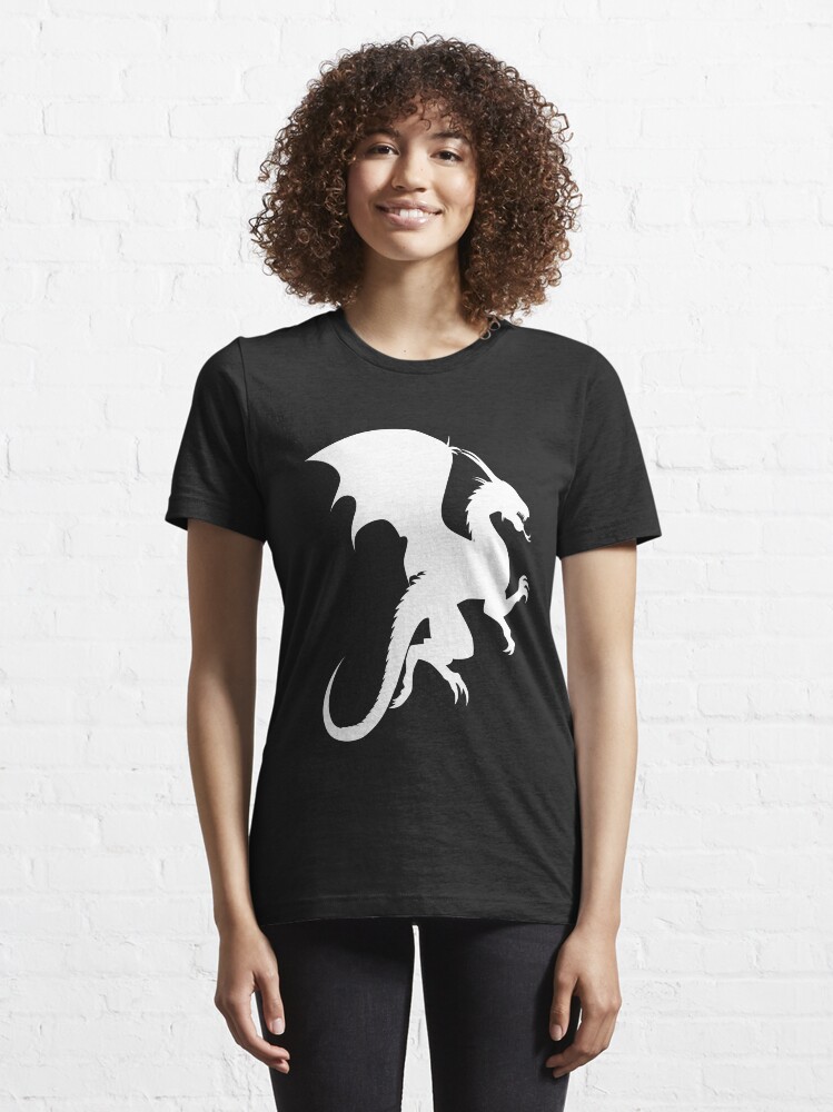 Alternate view of Flying Dragon Shadow White Essential T-Shirt