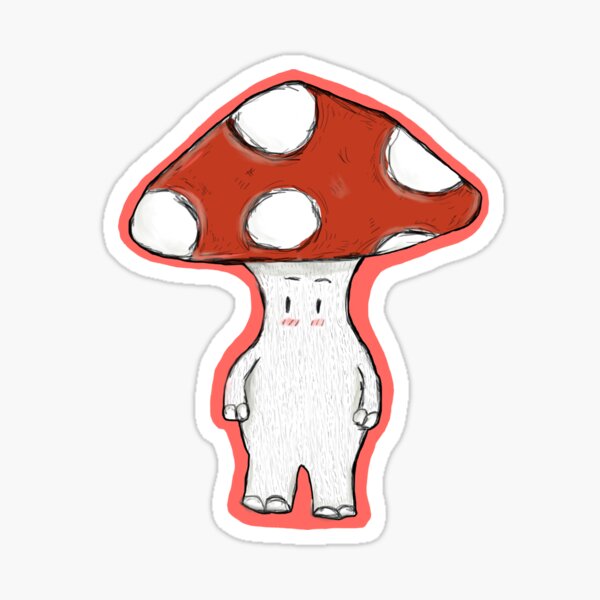 "Cute Mushroom Man " Sticker by Alfienator9000 Redbubble