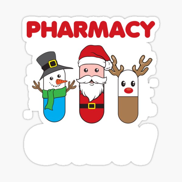 Funny Christmas Pharmacy Crew Cute Gifts Snowflakes Christmas