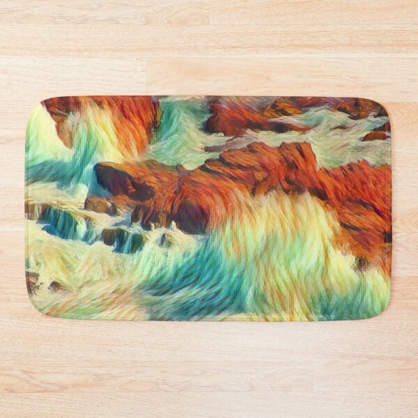 Item preview, Ocean Storm abstract art of waves Breaking on Rocks designed and sold by bradm50.