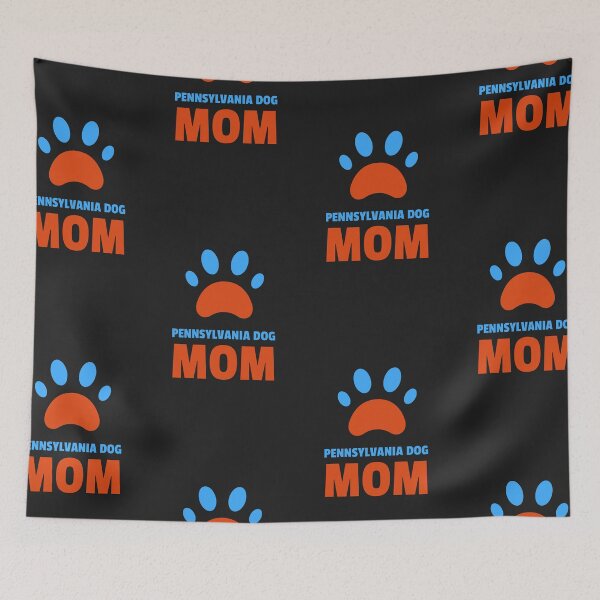 Artikelvorschau, Pennsylvania Dog Mom Blue Orange Paw entworfen und verkauft von spicygarb.