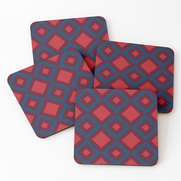 Item preview, Blue and Red Rhombus Style designed and sold by Poetic Patterns Studio.