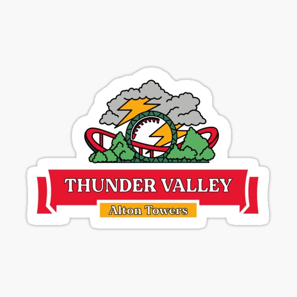 Thunder Valley Alton Towers Thunder Looper Area Badge Sticker