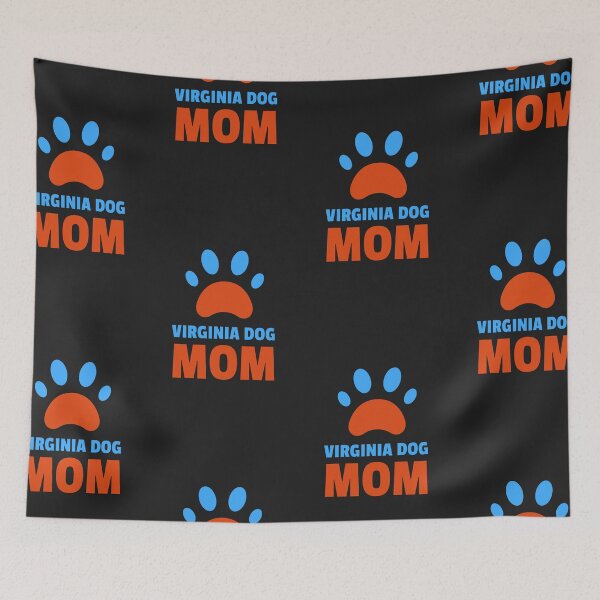 Artikelvorschau, Virginia Dog Mom Blue Orange Paw entworfen und verkauft von spicygarb.