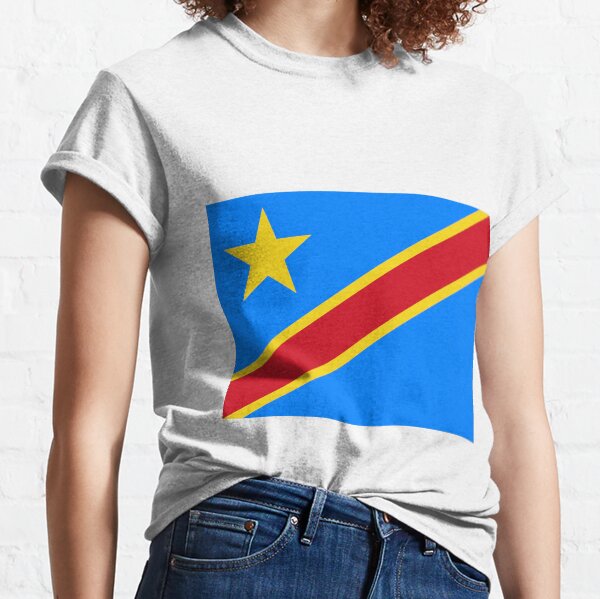 OF CONGO GRUNGE FLAG LADIES T-SHIRT REPUBLIQUE DEMOCRATIQUE DU DEMOCRATIC REP