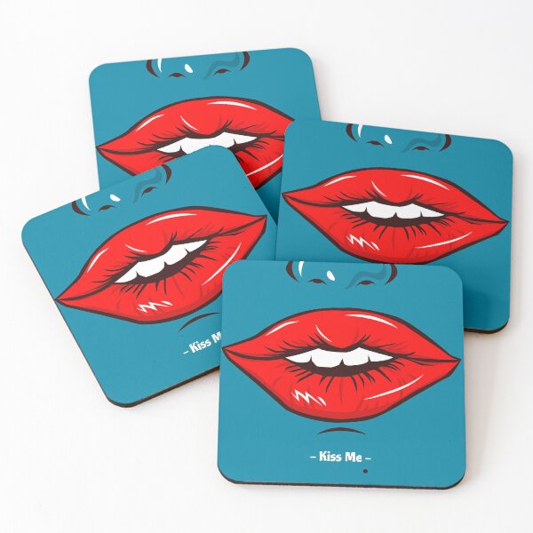 Item preview, Red Lips Kiss Me Blue designed and sold by spicygarb.