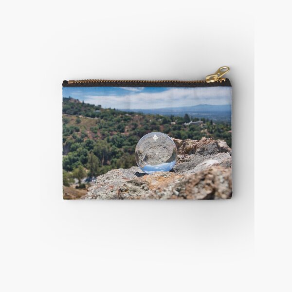 Item preview, Reflection Of A Rock Forest And A Sky Landscape Through A Crystal Ball designed and sold by edwinvisuals.
