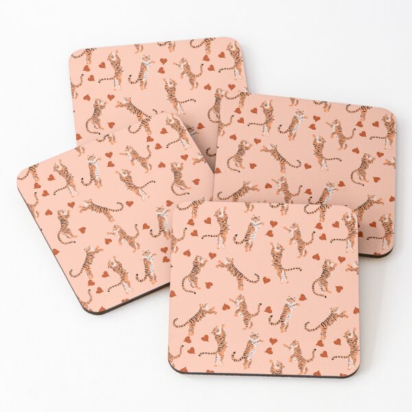Item preview, tigers playing with leaves designed and sold by burbura.