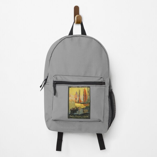 Item preview, retro classic ETAT Ports Plages Ocean poster designed and sold by CorasPosters.