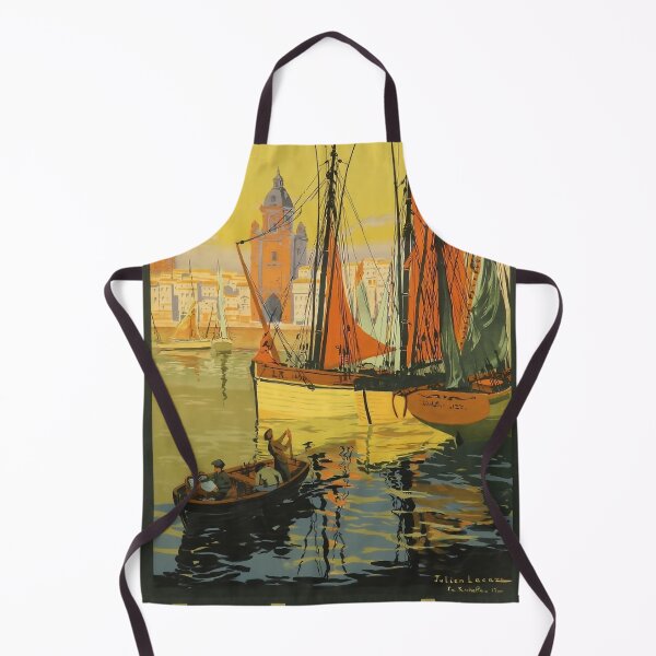 Item preview, retro classic ETAT Ports Plages Ocean poster designed and sold by CorasPosters.
