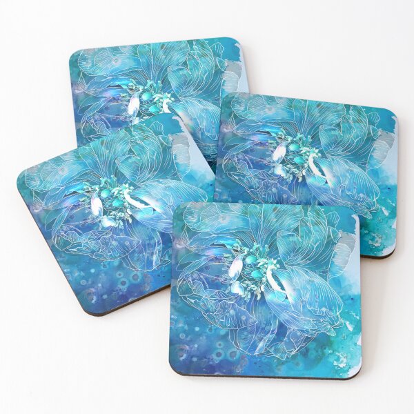 Item preview, Light blue Peony Flower designed and sold by JessKingArtist.