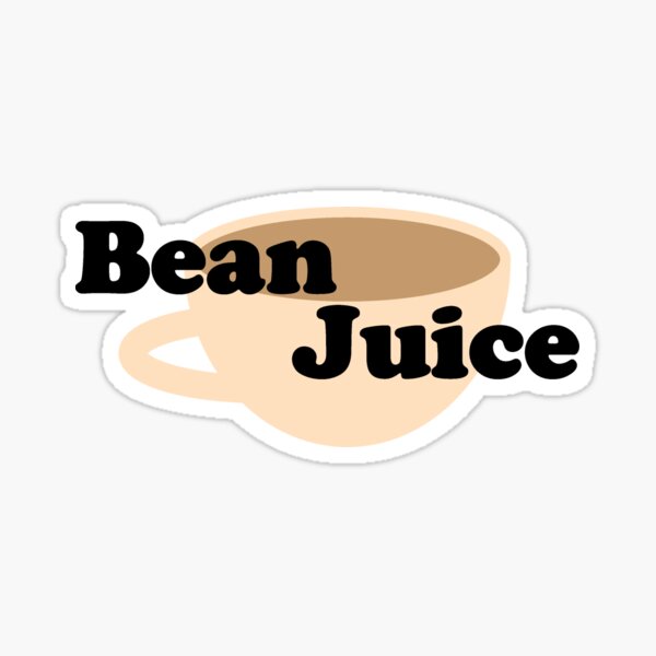 "Coffee Bean Juice " Sticker for Sale by funkyaesthetic Redbubble