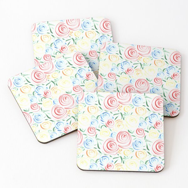 Item preview, Watery Roses Forever - Pattern - Rainbow Flowers - Watercolour designed and sold by StarsAbove92.