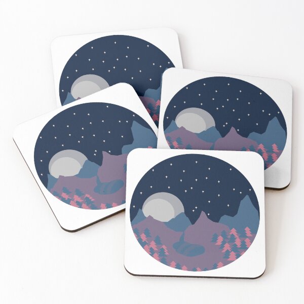 Item preview, Moonlit Mountains designed and sold by AwkwardCrow.