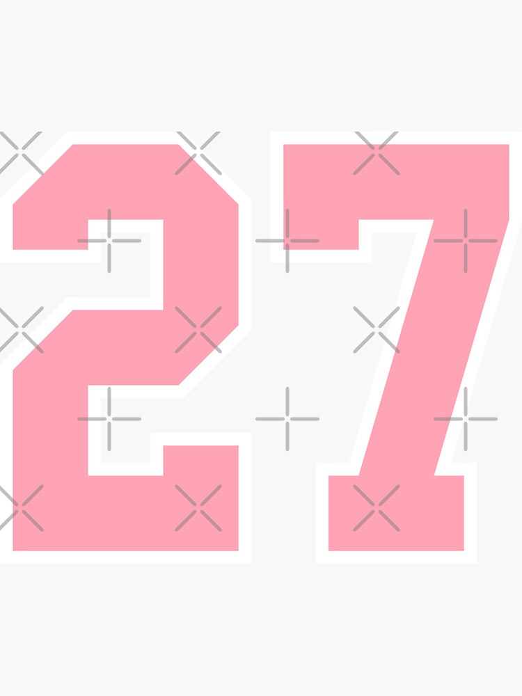 27 Sports Number Twenty-Seven Sticker for Sale by HelloFromAja