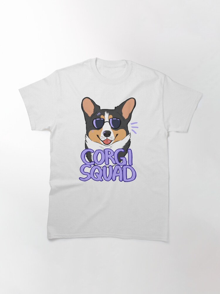 Alternate view of CORGI SQUAD (black tricolor) Classic T-Shirt