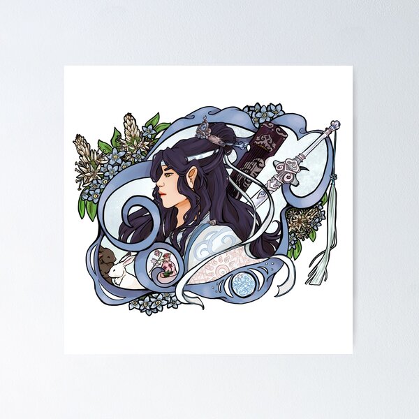 Item preview, Lan Wangji Art Nouveau designed and sold by KonneiArt.