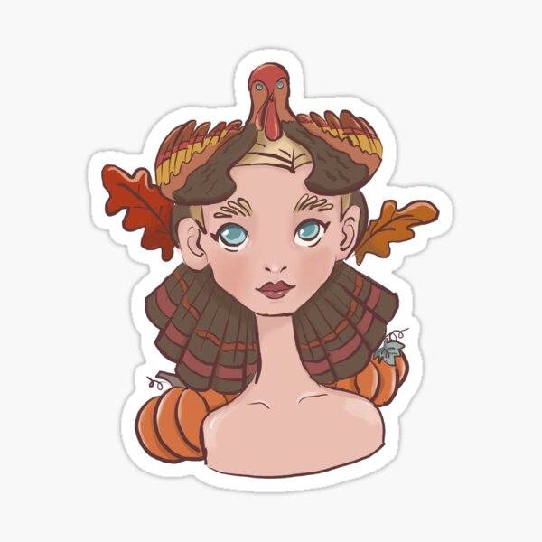 Thanksgiving Turkey Holiday Sticker