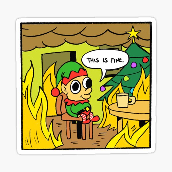 Item preview, This Is Fine: North Pole 2020 Edition designed and sold by maskgate.