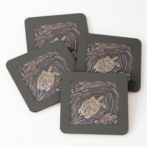 Item preview, Turtle Bas Relief Gold designed and sold by Anne Huth.