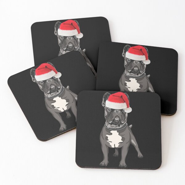 Item preview, French Bulldog Christmas Santa Frenchie Christmas Blue Frenchie Gift designed and sold by FunShirtDesigns.