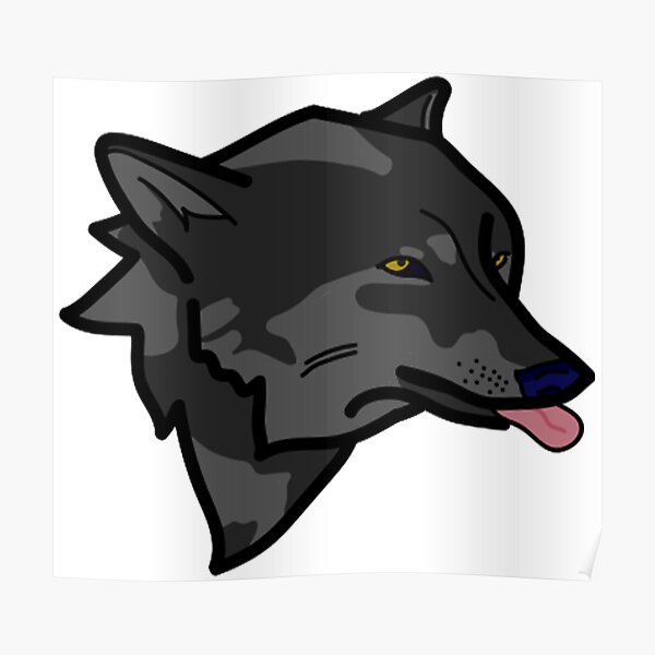 Poster Schwarzer Wolf Redbubble