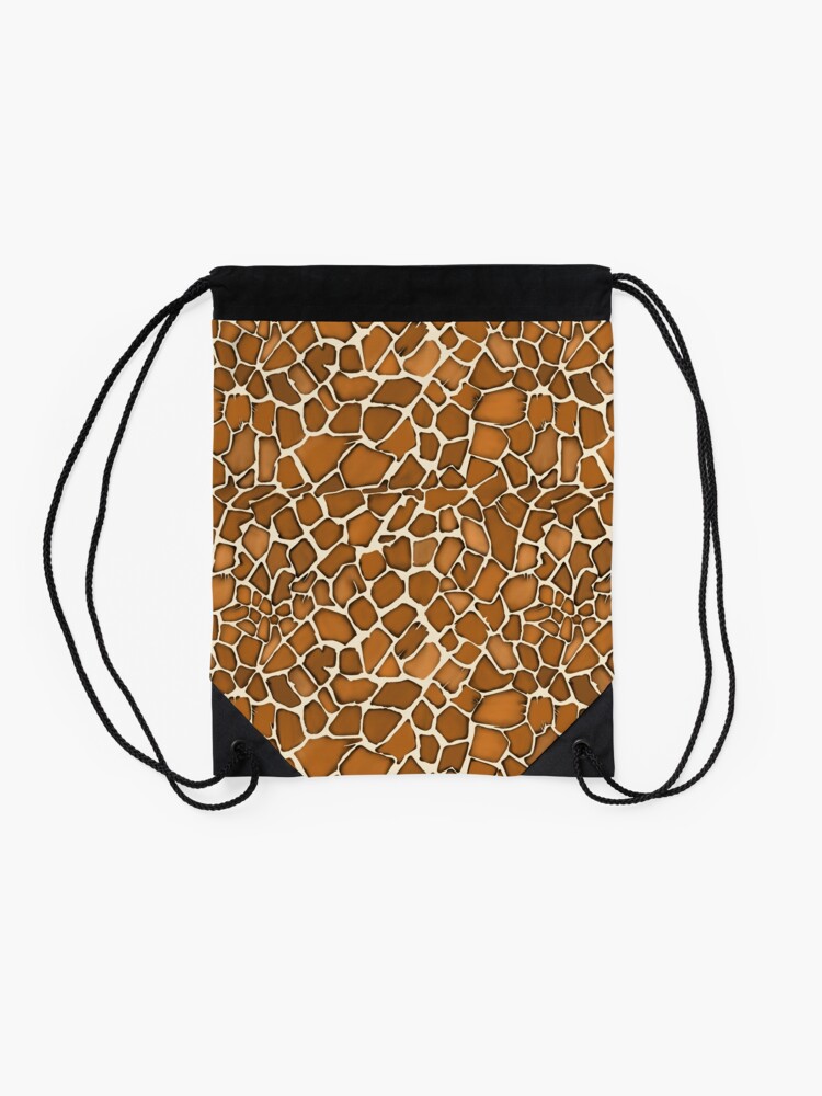 Alternate view of Giraffe Pattern Animal Print Drawstring Bag