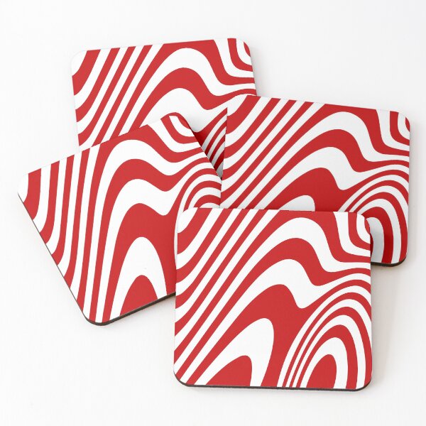 Item preview, Red Candy Cane Zebra Grooves Abstract Pattern Art designed and sold by patternsoup.