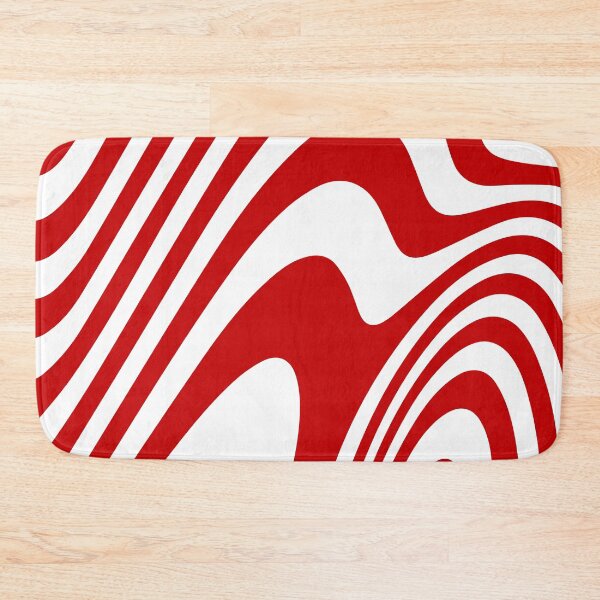 Item preview, Red Candy Cane Zebra Grooves Abstract Pattern Art designed and sold by patternsoup.