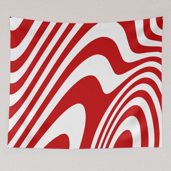 Item preview, Red Candy Cane Zebra Grooves Abstract Pattern Art designed and sold by patternsoup.