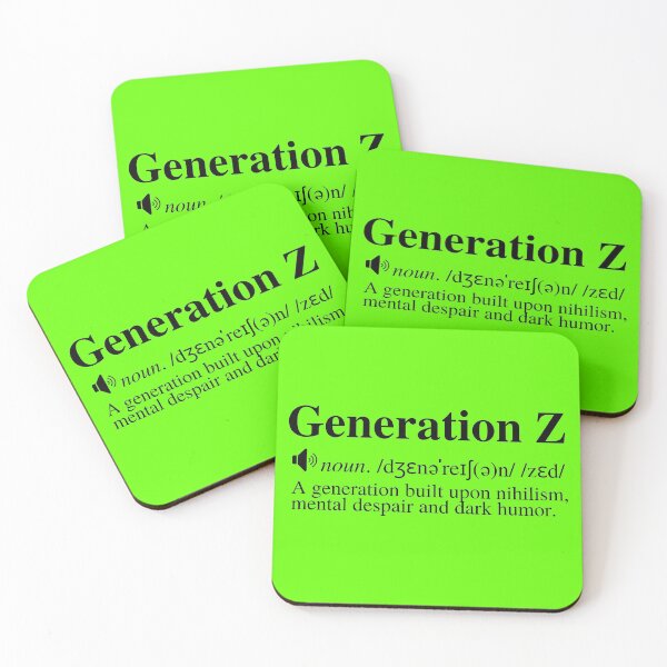 Item preview, Generation Z Definition #3 - Nihilism, Mental Despair and Dark Humor (White Background) designed and sold by mind-illusions.