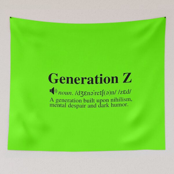 Item preview, Generation Z Definition #3 - Nihilism, Mental Despair and Dark Humor (White Background) designed and sold by mind-illusions.