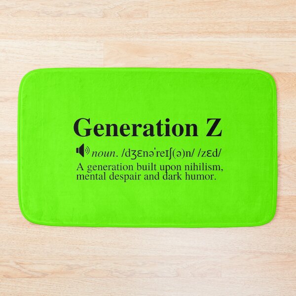 Item preview, Generation Z Definition #3 - Nihilism, Mental Despair and Dark Humor (White Background) designed and sold by mind-illusions.