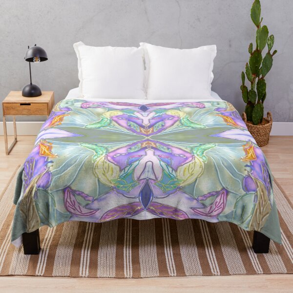 Earth goddess - springtime Throw Blanket