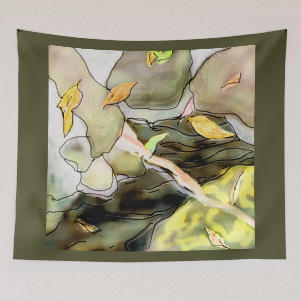 Item preview, Rocks and leaves abstract - soft illusion designed and sold by Anne Huth.